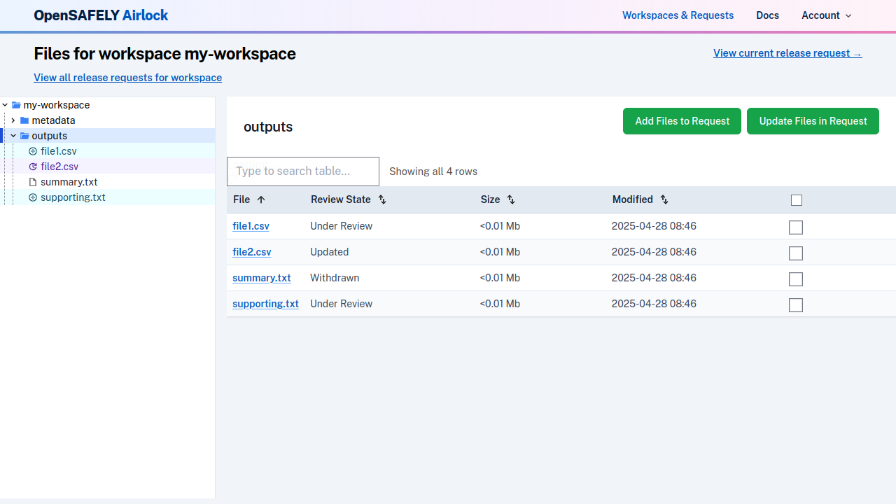Changed file directory view